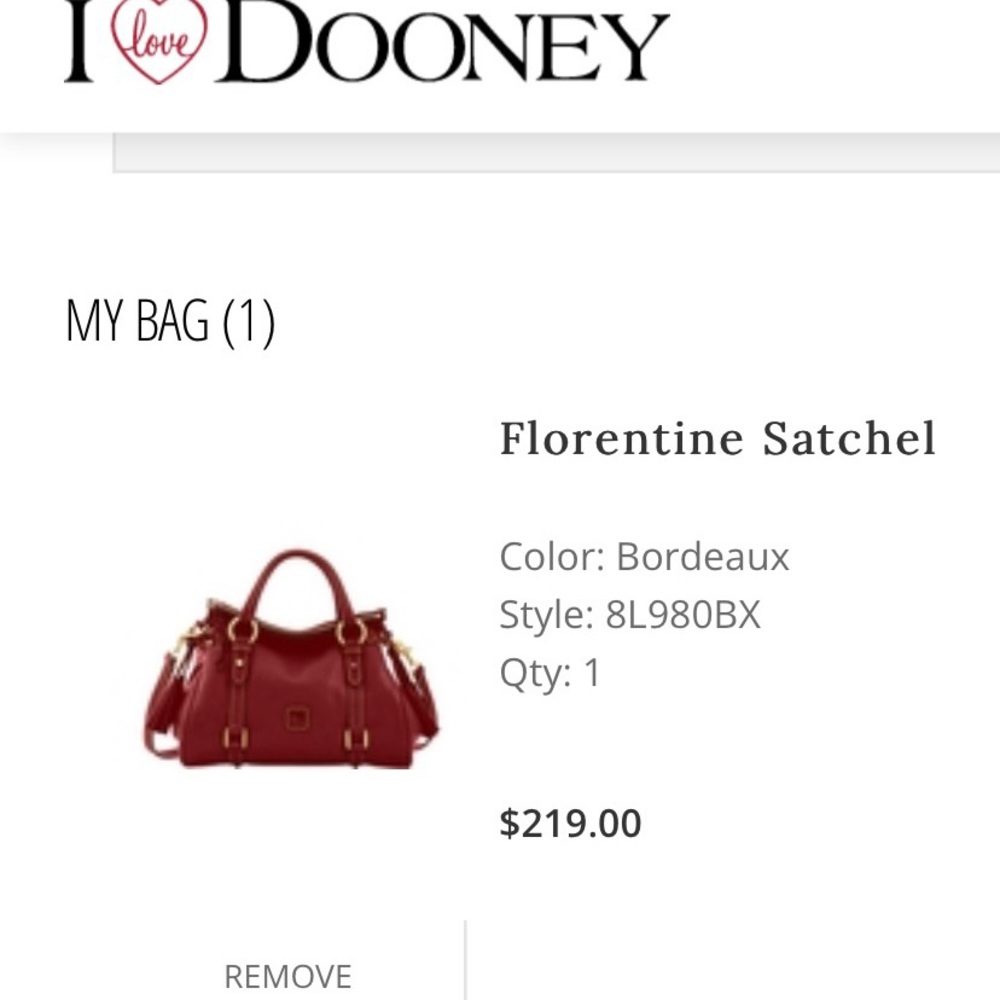 Dooney & Bourke Satchel in Bordeaux.